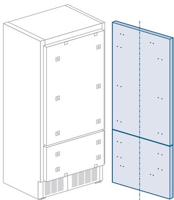SMEG RF376RSIX - Klargøring af dekorative paneler til køleskab med en skuffeindsats - 1