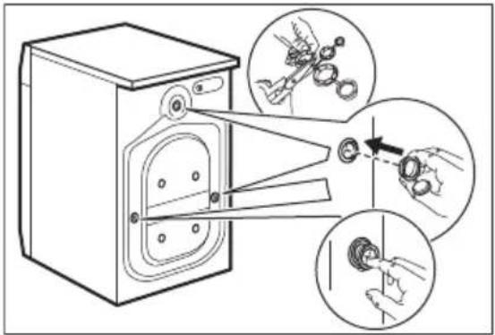 Diagram illustrating a sewing process with three steps: cutting, holding, and cutting through a machine.