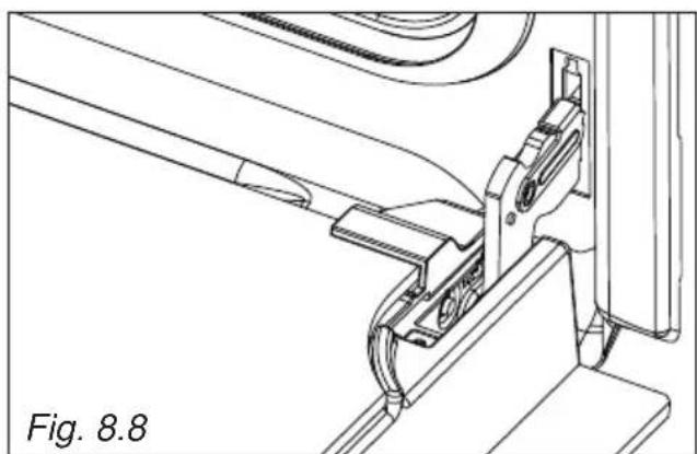 Technical line drawing of a mechanical assembly with no visible text or symbols
