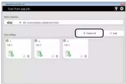Scan from app job Select Scanner... Sub 1 Sub 2 Sub 3 Scan setting Add Delete All Add