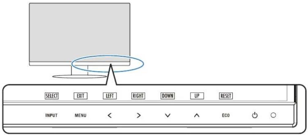SELECT EXIT LEFT RIGHT DOWN UP RESET INPUT MENU < > ✓ ↑ ECO ○
