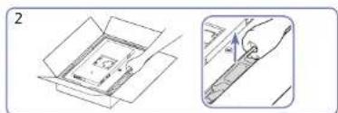 Illustration of a box with internal components and a hand holding a tool, showing a close-up view (no text or symbols)