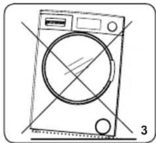 Line drawing of a washing machine with a circular dial and measurement scale (no text or symbols)