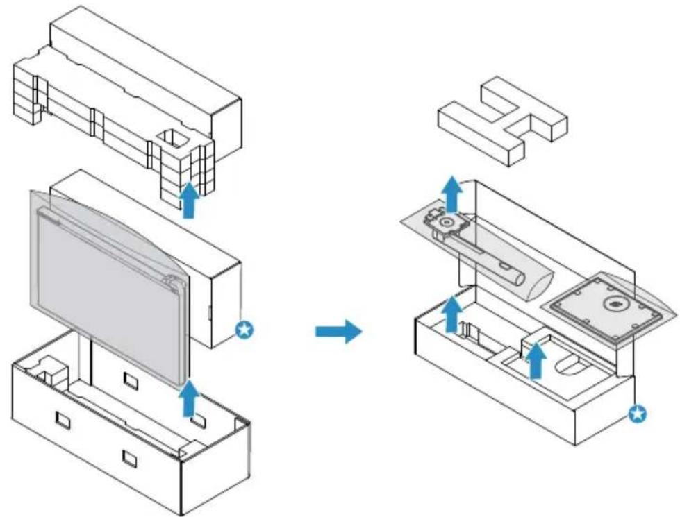 Technical diagram illustrating the assembly of a device into a housing, showing component changes and mounting points.