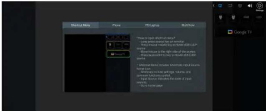 Shooting Mini Phone PCU/Laptop MultiView How to open shootout screens? - Long press audio key on email - Ping iconer microphone key on HDMI/USB/CUP inline - Move links to the right side of the screen - Phone keyboard PTS key in HDMI/USB/CUP inline Shooting Mini / includes Shootuts Input Source knee…