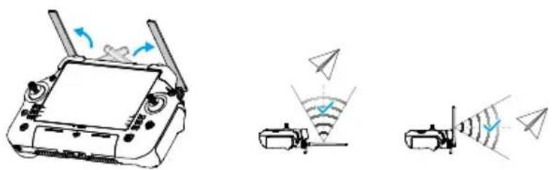 Illustration of a drone controller with signal waves and sensor outputs, no text or symbols present