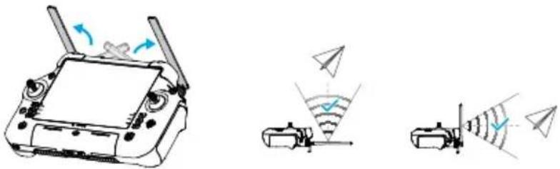 Illustration of a remote control device with signal waves and sensor outputs, no text or symbols present