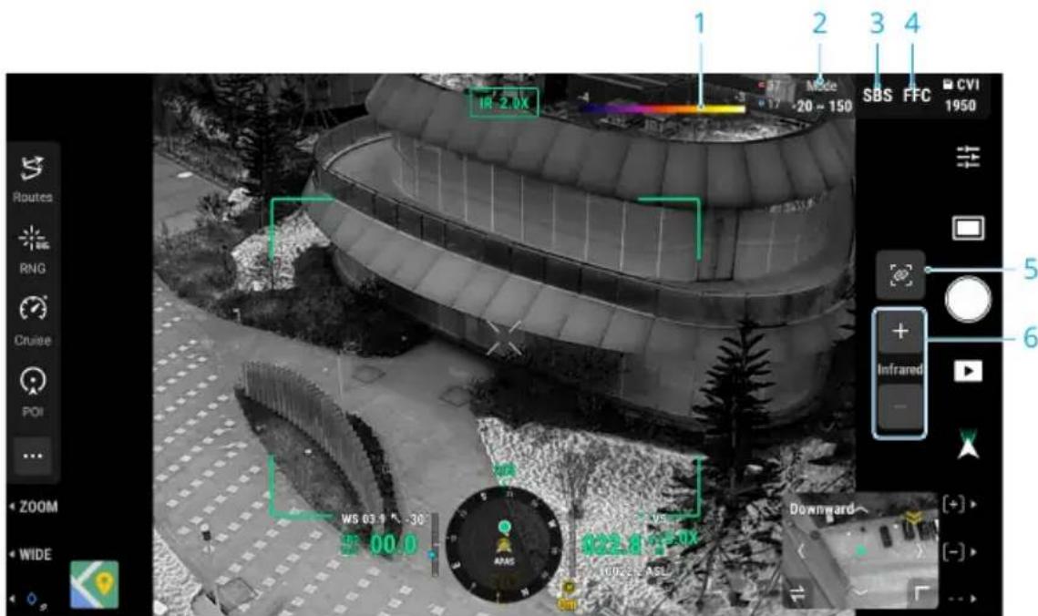 1 2 3 4 Mode SBS FFC CVI 1950 IR-2.0X 47 17 20 ~ 150 Routes RNG Cruise POI ... • ZOOM • WIDE WS 03.9 -30 #1 00.0 VS- 100% ASL Downward (+) (-) + Infrared - 5 6