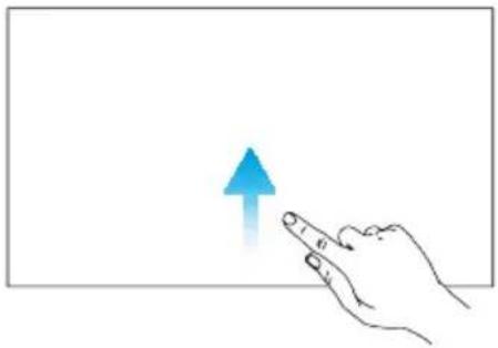 Hand pointing upward with a blue arrow, no text or symbols present
