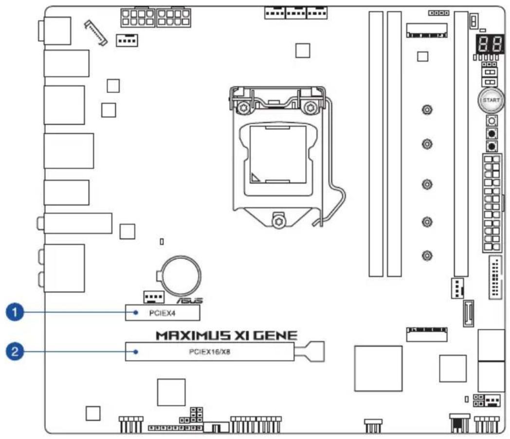 MAXIMUS XI GENE PCIEX4 PCIEX16/X8