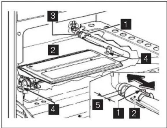 Technical diagram of a mechanical assembly with numbered components for identification