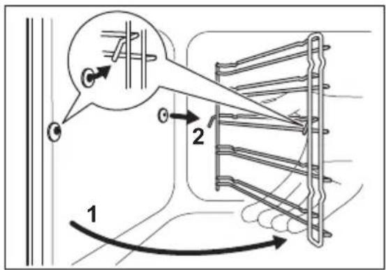 Technical diagram showing mechanical assembly with labeled components and directional arrows