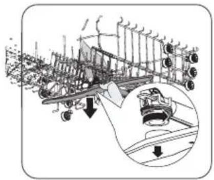 Diagram of a mechanical assembly with internal components and directional arrows, no readable text or symbols present.