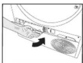 Hand inserting a fingerprint into a device panel (no text or symbols visible)
