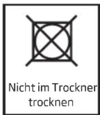 Nicht im Trockner trocknen