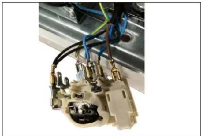 Close-up of an electrical switchgear assembly with wires and connectors (no visible text or symbols)