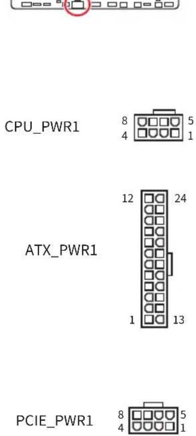 CPU_PWR1 ATX_PWR1 PCIE_PWR1