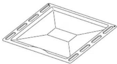 Line drawing of a square frame with internal geometric structure (no text or symbols)