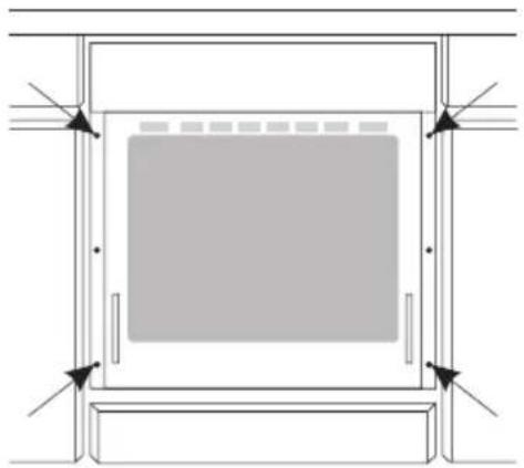 Pure architectural or mechanical diagram showing a rectangular frame with internal components and directional arrows, no text or symbols present.