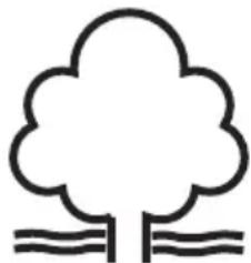 Simple line drawing of a tree with two horizontal lines at the base (no text or symbols)