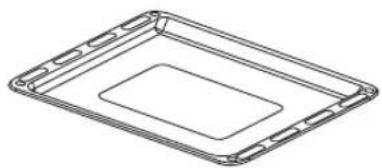 Isometric line drawing of a rectangular tray with a recessed inner square (no text or symbols)