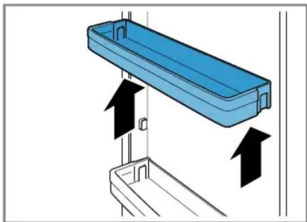 SIEMENS KG39NVICG - Retirer le compartiment dans la contreporte - 1