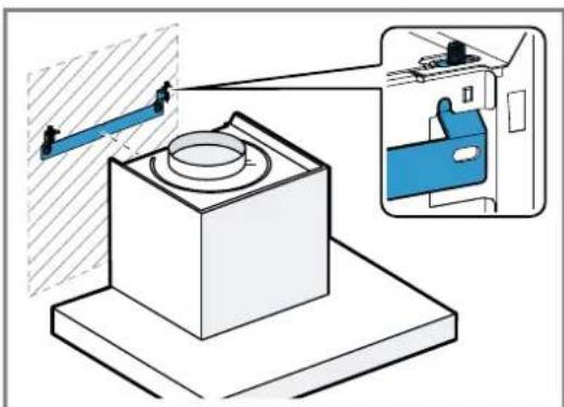 Technical illustration of a mechanical assembly with a base and housing, showing alignment tools (no text or symbols)