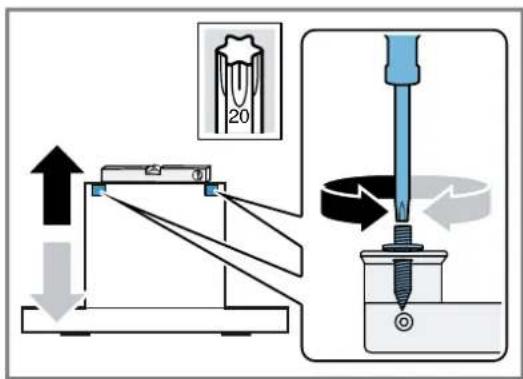 Diagram illustrating a dental tool application process with labeled components and directional arrows