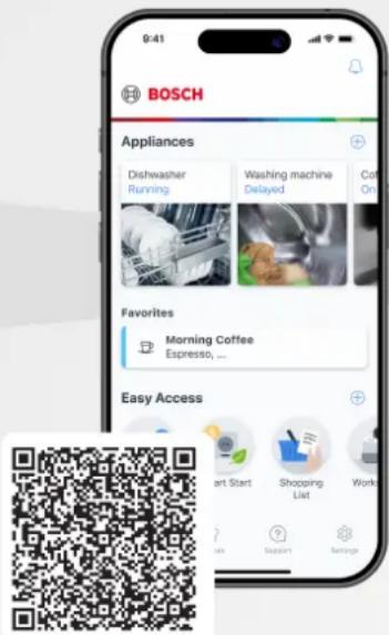 BOSCH Appliances Dishwasher Running Washing machine Delayed Comfort On Favorites Morning Coffee Espresso, ... Easy Access art Start Shopping List Work Sales Support Settings