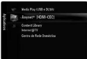 Media Play (USB e DLNA) Anynet+ [HDMI-CEC] Content Library Internet@TV Centro de Rede Doméstica