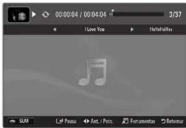 SAMSUNG UN55B8000XM - Reprodução dos arquivos de música selecionados - 1