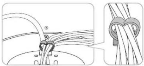 Diagram showing rope knot and cable termination, no text or symbols present