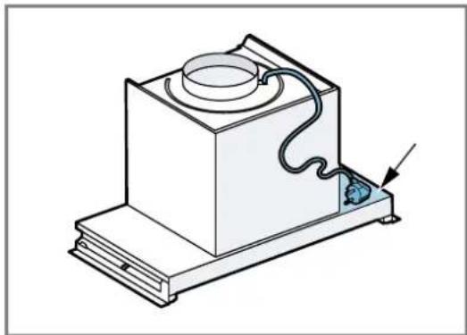 Line drawing of a laboratory apparatus with a cylindrical chamber and connected tubing, no text or symbols present