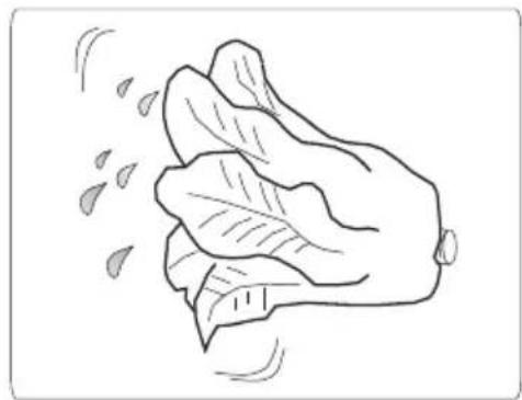 Dessin au trait simple d'une feuille avec des feuilles s'envolant (sans texte ni symboles)