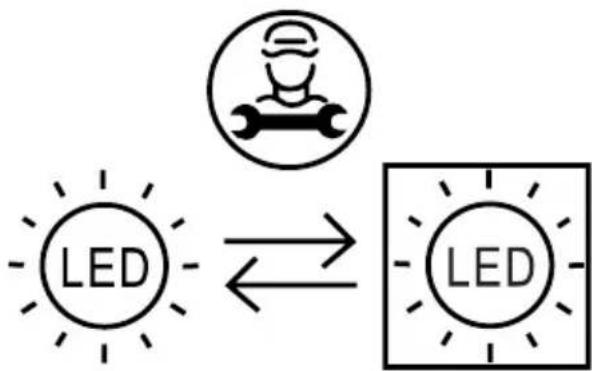 graph LR A["LED"] <--> B["LED"] style A fill:#fff,stroke:#000 style B fill:#fff,stroke:#000