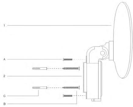 CECOTEC Ready Warm 8100 Power Quartz - Diagramma del montaggio a parete - 1