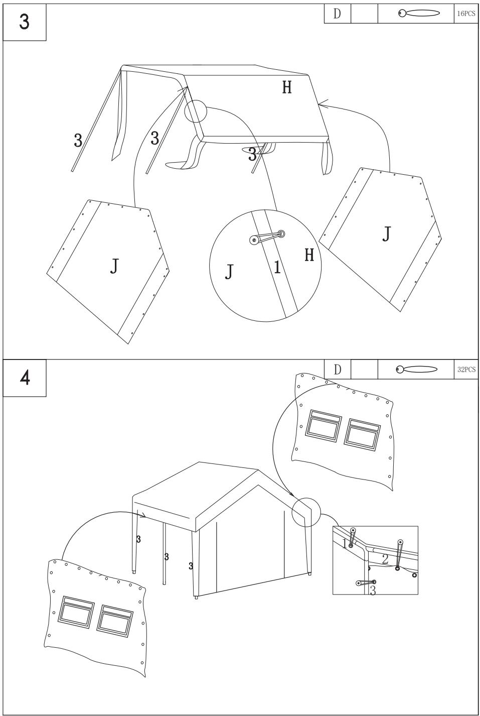 Blumfeldt Tente Party Haven 3x4 - Note sulla manutenzione e l'ispezione - 8