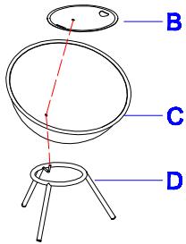 Blumfeldt Fireball 43 cm Brasero - ZUSAMMENBAU - 1
