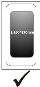 ≥ 160*270mm