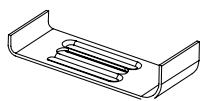 Technical line drawing of a mechanical component with internal parallel grooves (no text or symbols)