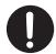 Warning symbols including a triangular warning sign, a hand crossed with a cross, and a circular icon depicting a glove.