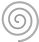 Abstract spiral line drawing with no text or symbols