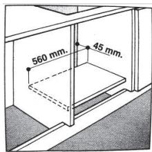 560 mm. 45 mm.