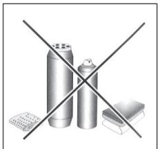 Crossed safety symbols including spray can, paint can, and eraser (no text or labels)