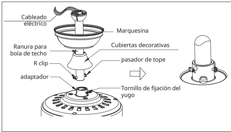 Klarstein Bolero 132 cm Deckenventilator - Instalación del soporte de techo - 3