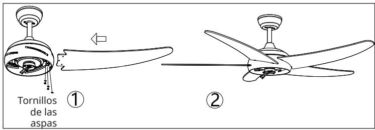 Klarstein Bolero 132 cm Deckenventilator - Conjunto de cuchillas - 1