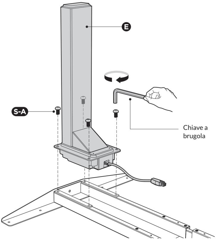 OneConcept Multidesk Comfort - Assemblare le colonne di sollevamento - 2