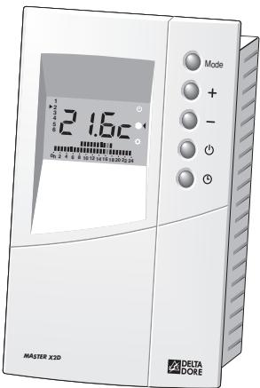 2.16°C 电子卡和电源型显示电路的型号 MAISTER X2D Mode + - + - DELTA DORE