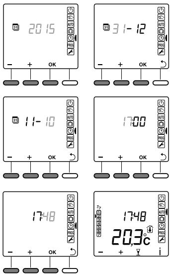 DELTA DORE Delta 8000 TAP RF - 4/ Setting the clock - 1