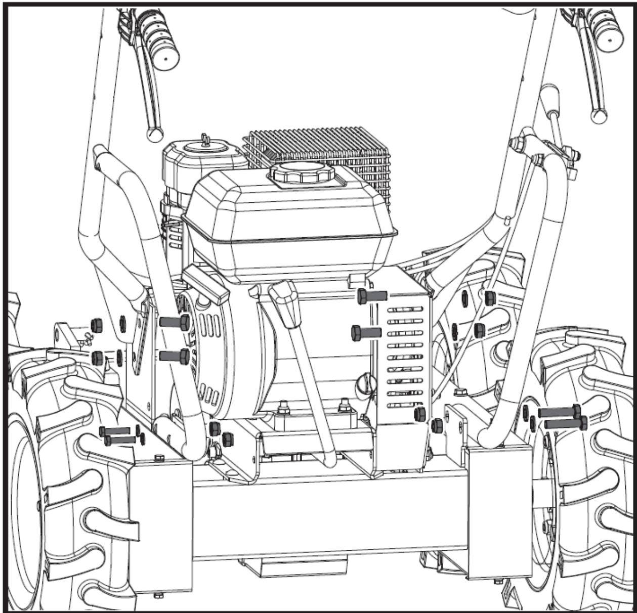 Hillvert HT-MD-400 - Συναρμολόγηση πλαισίου λαβής - 1